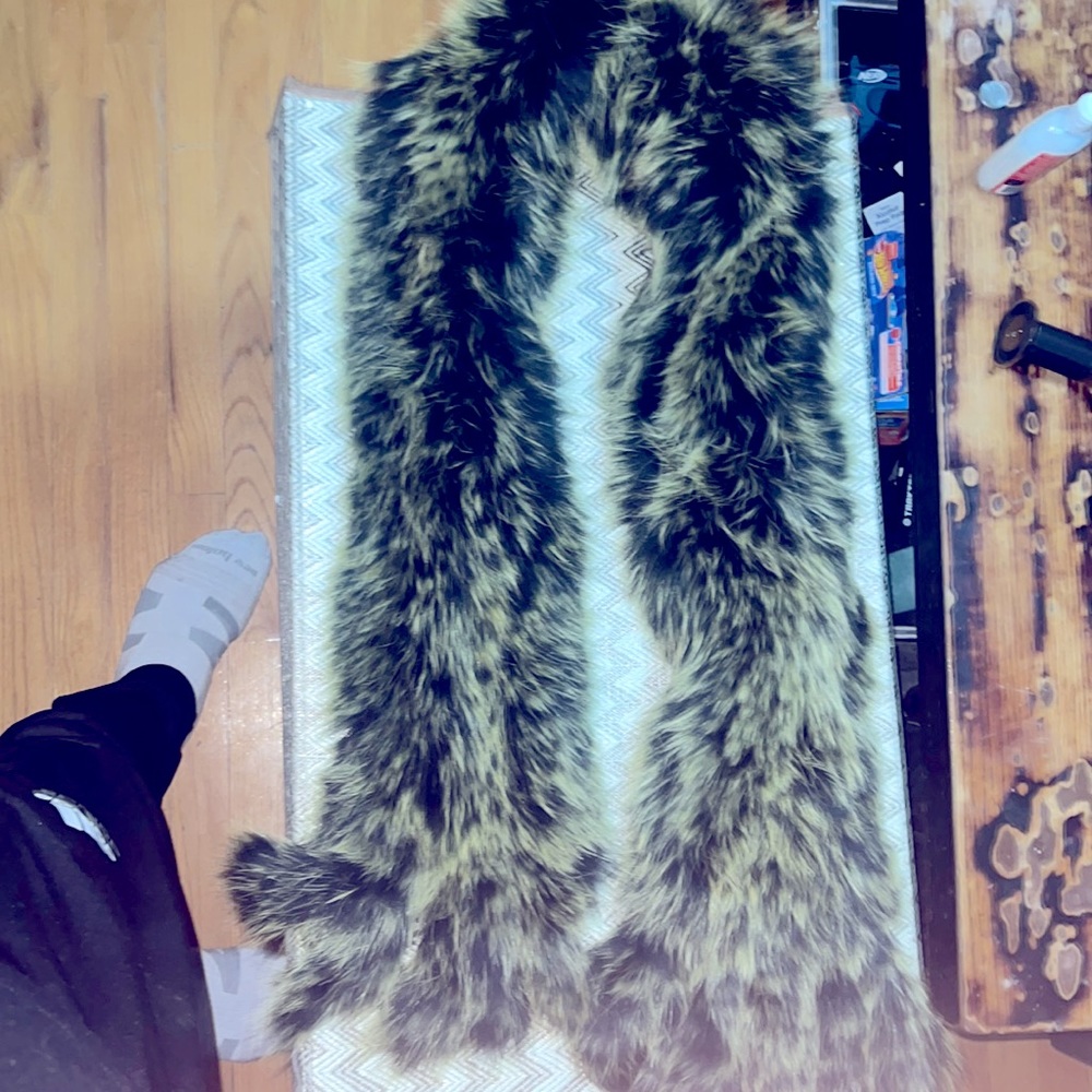 fox green and black scarf 5ft long